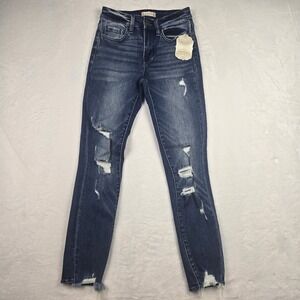 NWT Altar'd State Women's Size 24  Distressed Skinny Jeans Dark Wash‎